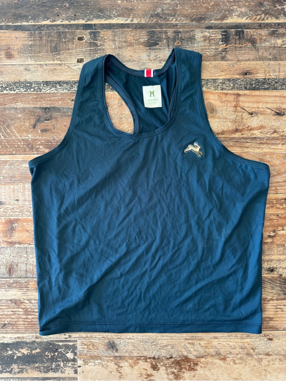 Tracksmith Dark Teal Running Racerback Tank Top